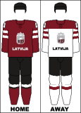 Latvia national hockey team jerseys - 2014 Winter Olympics.png