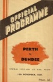 A program from a November 11, 1939 match.