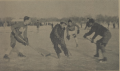 A hockey game in Peking in 1947. Polaris beat Panda 20-0.