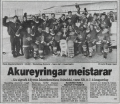An image from the March 16, 1992, edition of the Dagblaðið Vísir.