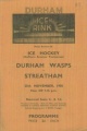 A November 25, 1950, program from a game between Durham and Streatham.