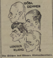 Caricatures of the top members of Wiener EV in 1931.