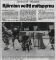 An image from the February 10, 1992, edition of the Dagblaðið Vísir.
