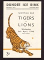 A program from a 1949 Scottish Cup match.
