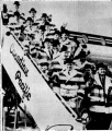 The Maroons board a flight from Winnipeg.