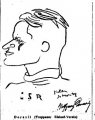 A caricature of Dorasil from a 1929 issue of the Prager Tagblatt.