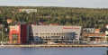 Fjällräven Center as seen from the nearby bay