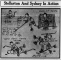 Caricature from a Sydney-Stellarton game.